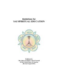 Guidelines for the SSE Program - USA Sai Organization