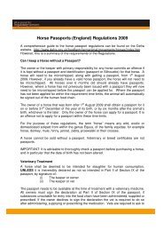 Horse Passports (England) Regulations 2009