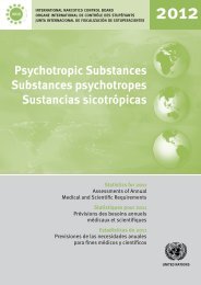 Psychotropic Substances, Statistics for 2011, Assessments of ... - INCB