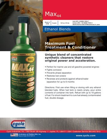 Maximum Fuel Treatment & Conditioner - Cyclo Industries