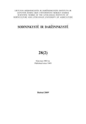 SodininkyStÄ ir darÅ½ininkyStÄ 28(2)