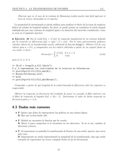 4 La Transformada de Fourier