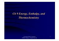 Ch 9 Energy, Enthalpy, and Thermochemistry