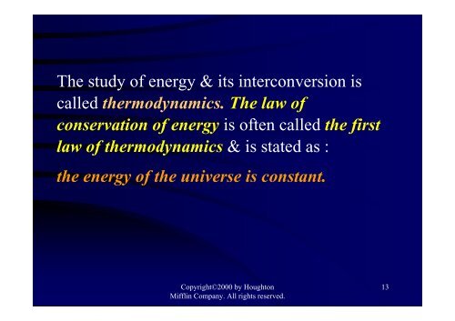 Ch 9 Energy, Enthalpy, and Thermochemistry