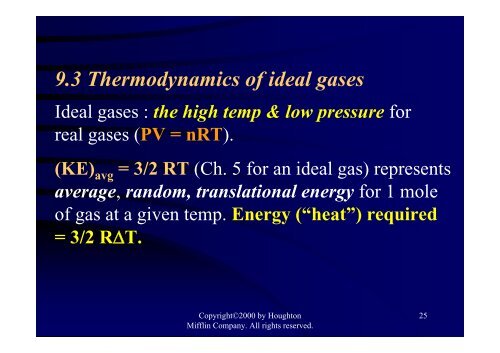 Ch 9 Energy, Enthalpy, and Thermochemistry