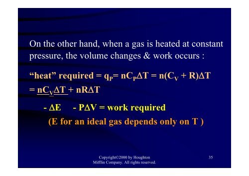 Ch 9 Energy, Enthalpy, and Thermochemistry