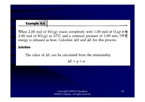 Ch 9 Energy, Enthalpy, and Thermochemistry