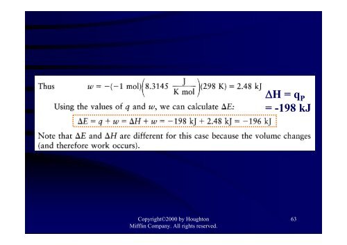 Ch 9 Energy, Enthalpy, and Thermochemistry