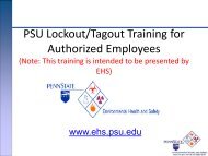 PSU Lockout/Tagout Training