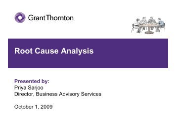 CAST: Root Cause Analysis - IIA Dallas Chapter