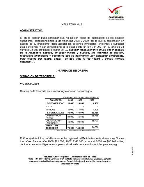 informe final de auditorÃ­a gubernamental con enfoque integral ...