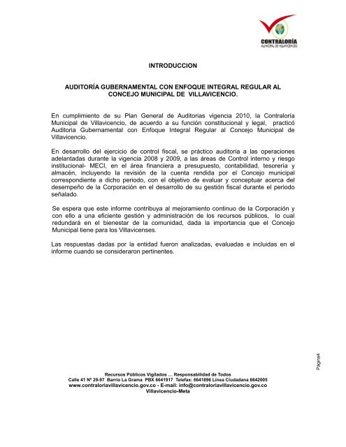 informe final de auditorÃ­a gubernamental con enfoque integral ...