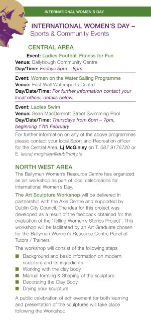 DCC Event Programme, International Women's Day 2011 - Dublin.ie