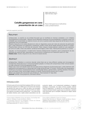 Celulitis gangrenosa en cara: presentación de un caso Resumen ...