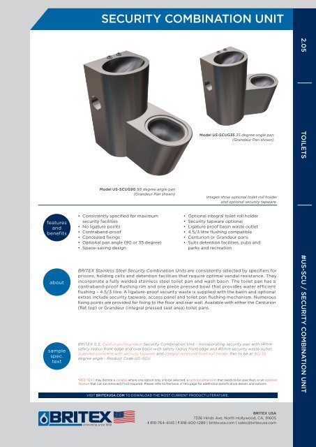 SECURITY COMBINATION UNIT - Britex