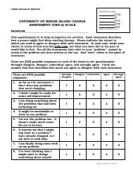 university of rhode island change assessment (urica) scale