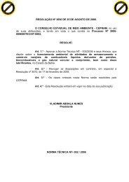 Resolucao CEPRAM nÂº 3656/06 - Aprovar a Norma TÃ©cnica NT