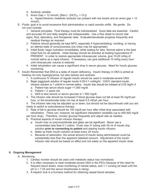 Diabetic Ketoacidosis Pathway - Children's Hospital Central California