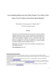 Are Gambling Behaviour and Allais Paradox Two Sides of the Same ...