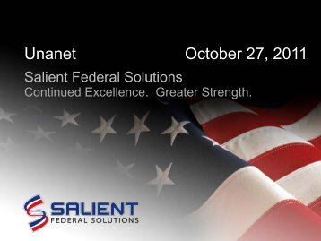 President and CEO at Salient Federal Solutions, Inc. and Chairman ...