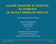 Alkane cracking in zeolites - CRM2