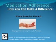Adherence - Free CE Continuing Education online pharmacy ...