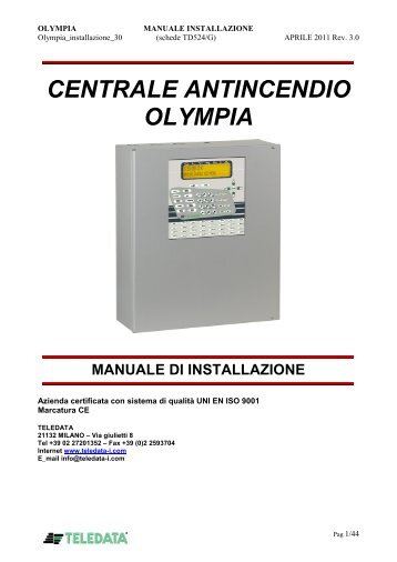 CENTRALE ANTINCENDIO - Teledata