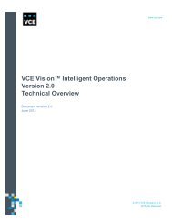 VCE Vision™ Intelligent Operations Version 2.0 Technical Overview