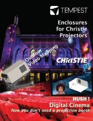 Enclosures for Christie Projectors HUSH ! Digital Cinema - Tempest ...