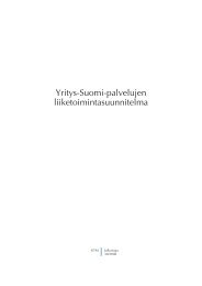 Yritys-Suomi-palvelujen liiketoimintasuunnitelma