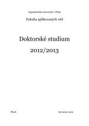 DoktorskÃ© studium - Fakulta aplikovanÃ½ch vÄd - ZÃ¡padoÄeskÃ¡ ...