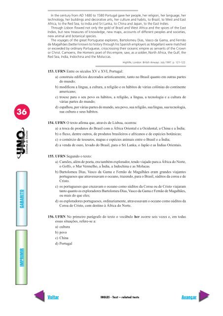 inglês tests with no relation with texts - Prof. Ms. Aldo Vieira