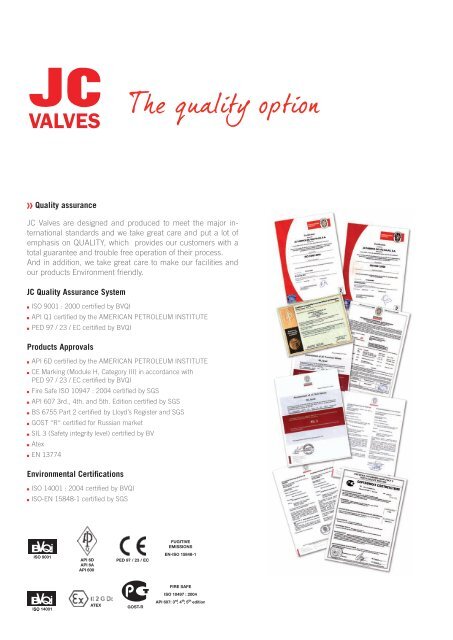 BALL VALVES - JC valves