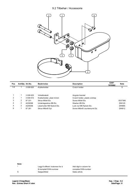 Service manual Emineo Short - Handicare