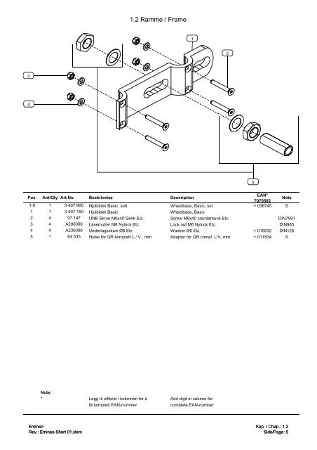 Service manual Emineo Short - Handicare