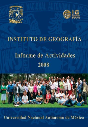 1er Informe - Instituto de GeografÃ­a - UNAM