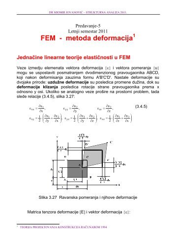 predavanje-5-6 2011 deformaciona metoda