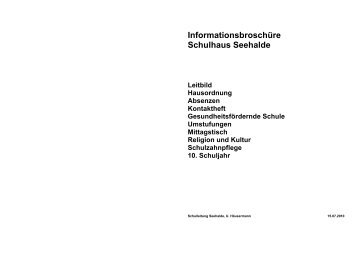 InformationsbroschÃ¼re Schulhaus Seehalde - Sekundarschule ...