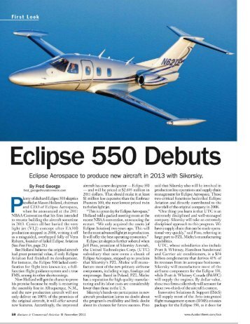 Eclipse 550 First Look, B&CA, Nov 2011