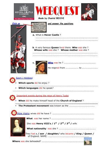 Made by Chantal BECCHI Click on and answer the questions a ...