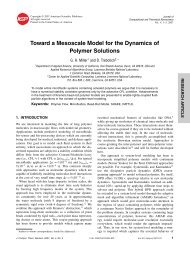 Toward a Mesoscale Model for the Dynamics of Polymer Solutions