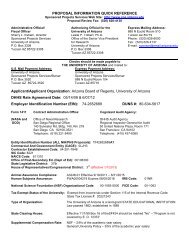 PROPOSAL INFORMATION QUICK REFERENCE Applicant ...