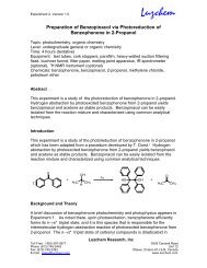 Preparation of Benzopinacol via Photoreduction of Benzophenone ...