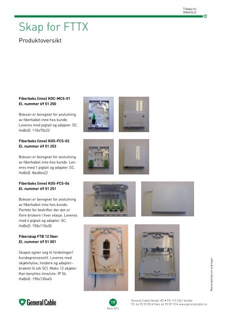 NY Fiberkatalog 2012 - General Cable Nordic AS