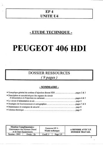 PEUGEOT 406 HDI - CRDP Basse-Normandie