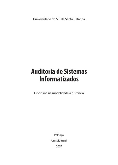 Auditoria de Sistemas Informatizados - Unisul