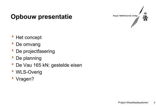 Het project Wissellaadsystemen