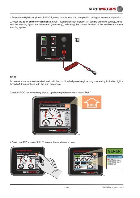 hybrid operation, maintenance and warranty manual - Steyr Motors