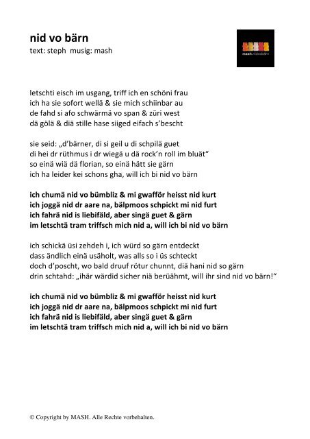 nid vo bÃ¤rn - Mash