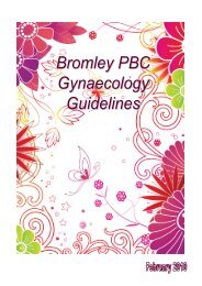 Gynaecology Guidelines - Bromley Healthcare